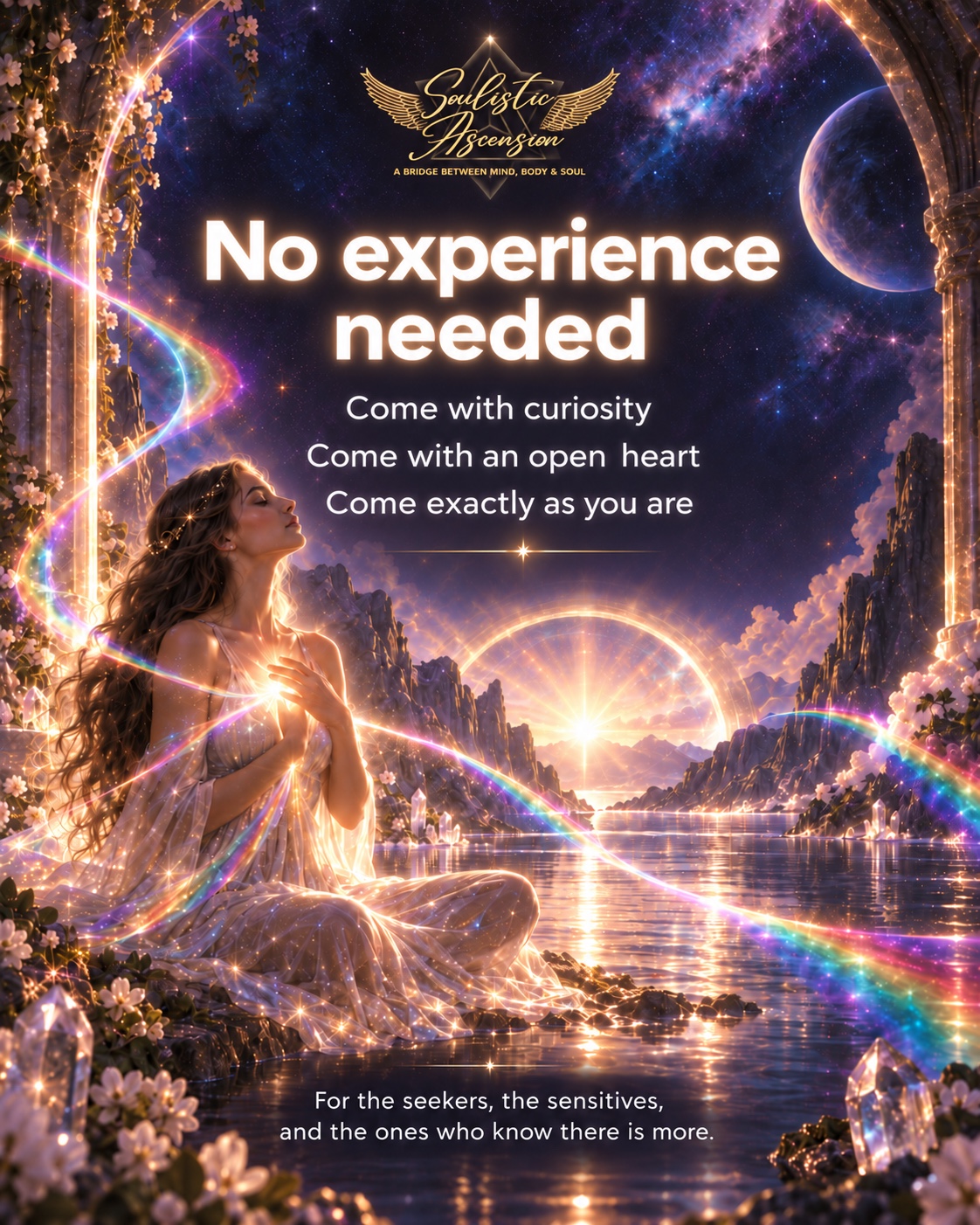Come with curiosity and an open heart artwork